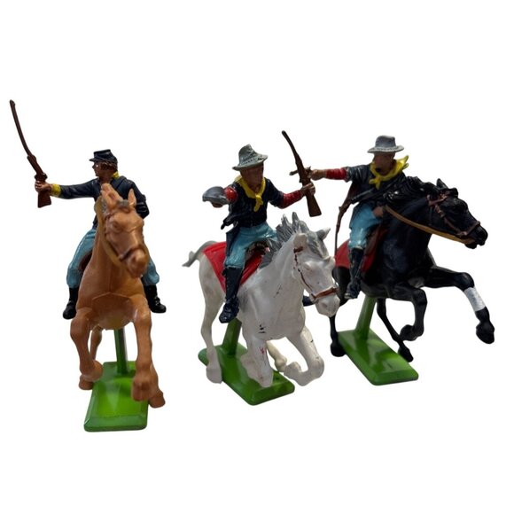 Vintage Britains Ltd 1971 Deetail Civil War Toy Soldiers & Horses Set Made In En - Picture 9 of 16